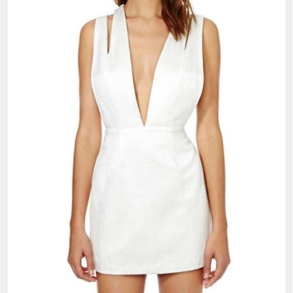 Nasty Gal Dresses & Skirts - Nasty Gal White Plunge Dress